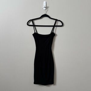 Naked Wardrobe women’s black mini bodycon ribbed dress